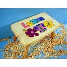  Personalized Wood Puzzle Stool Girl